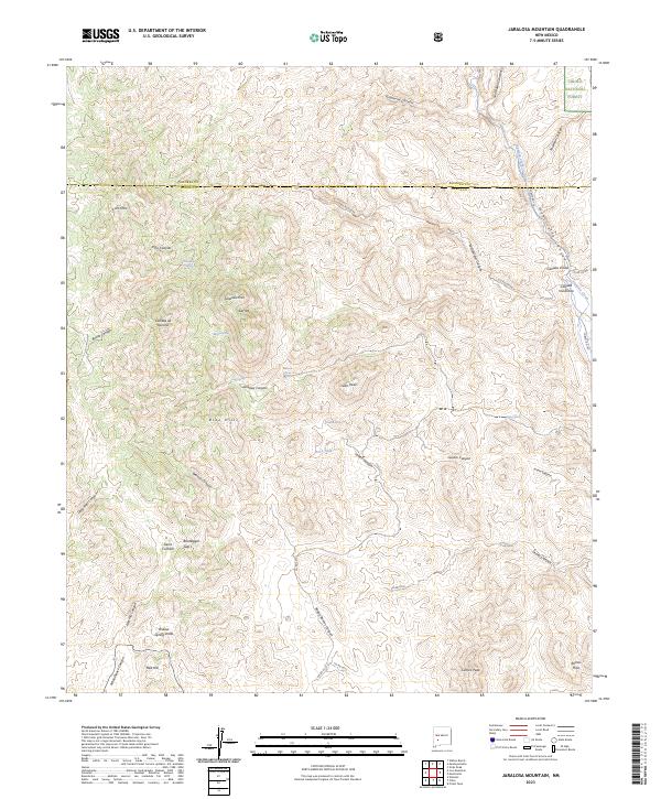 Jaralosa Mountain, NM — USGS 7.5-minute topo (2023)