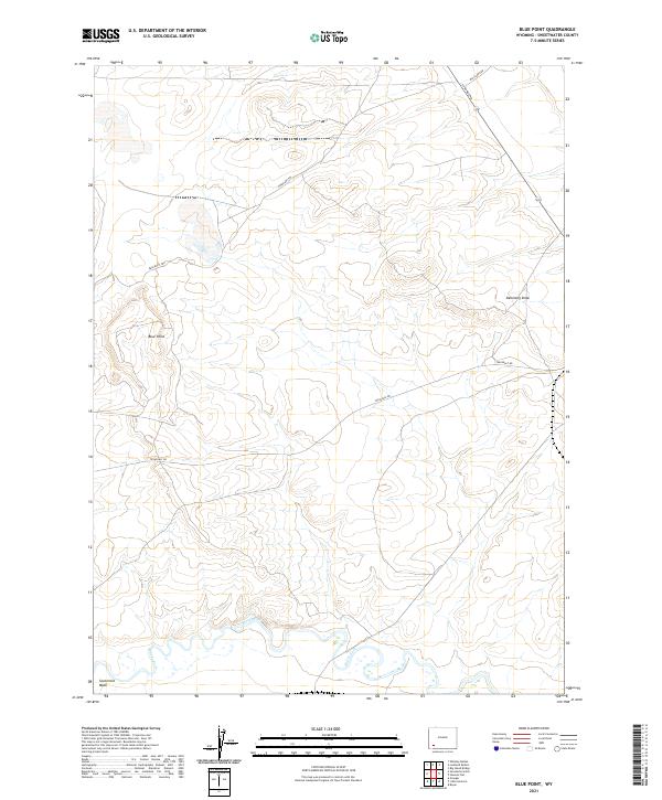 Blue Point, WY — USGS 7.5-minute topo (2021)