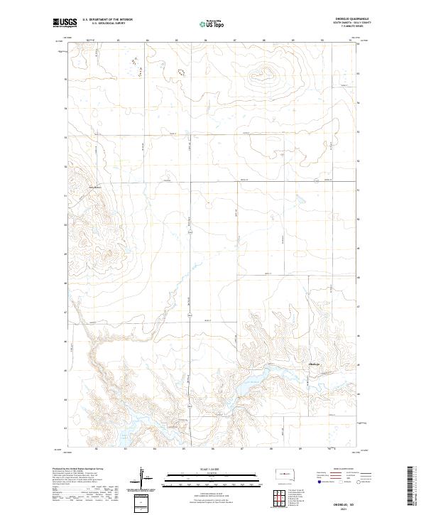 Okobojo, SD — USGS 7.5-minute topo (2021)