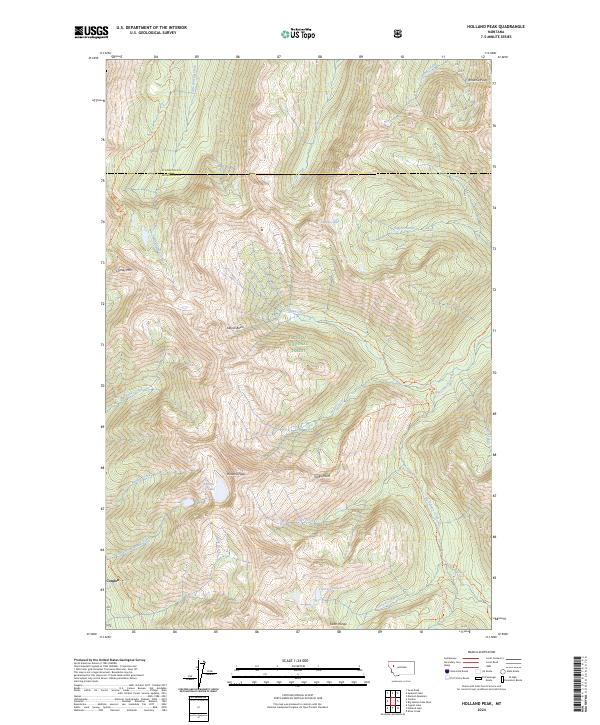 Holland Peak, MT — USGS 7.5-minute topo (2024)