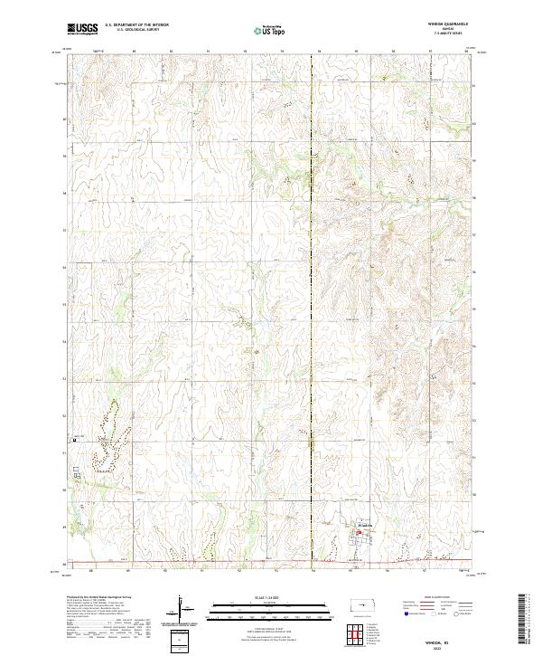 Windom, KS — USGS 7.5-minute topo (2022)
