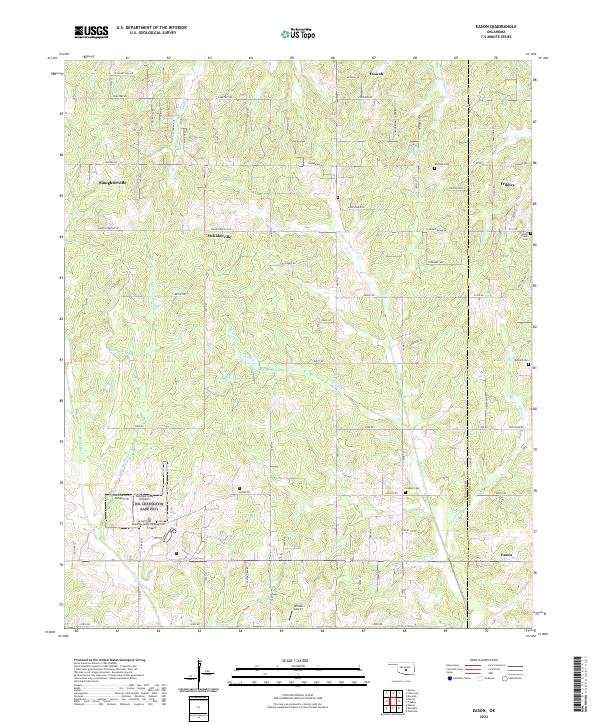 Eason, OK — USGS 7.5-minute topo (2022)