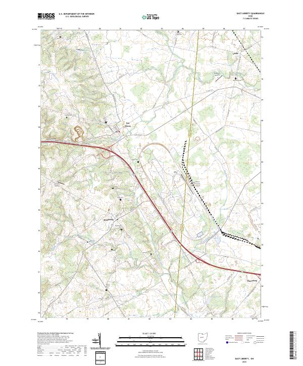 East Liberty, OH — USGS 7.5-minute topo (2023)