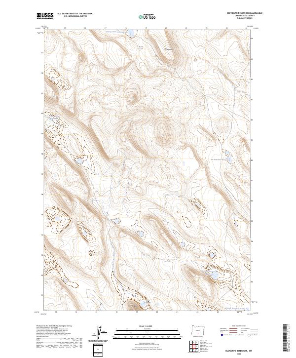 Diatomite Reservoir, OR — USGS 7.5-minute topo (2023)