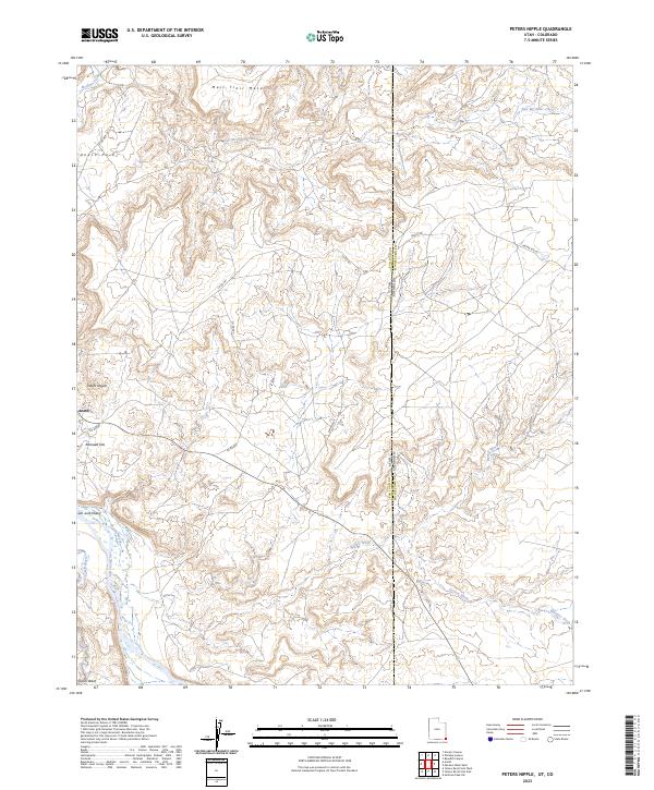 Peters Nipple, UT-CO — USGS 7.5-minute topo (2023)