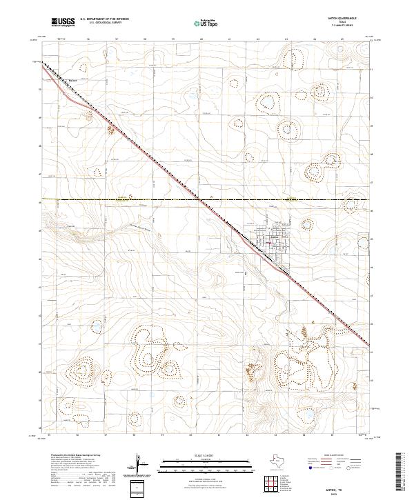 Anton, TX — USGS 7.5-minute topo (2022)
