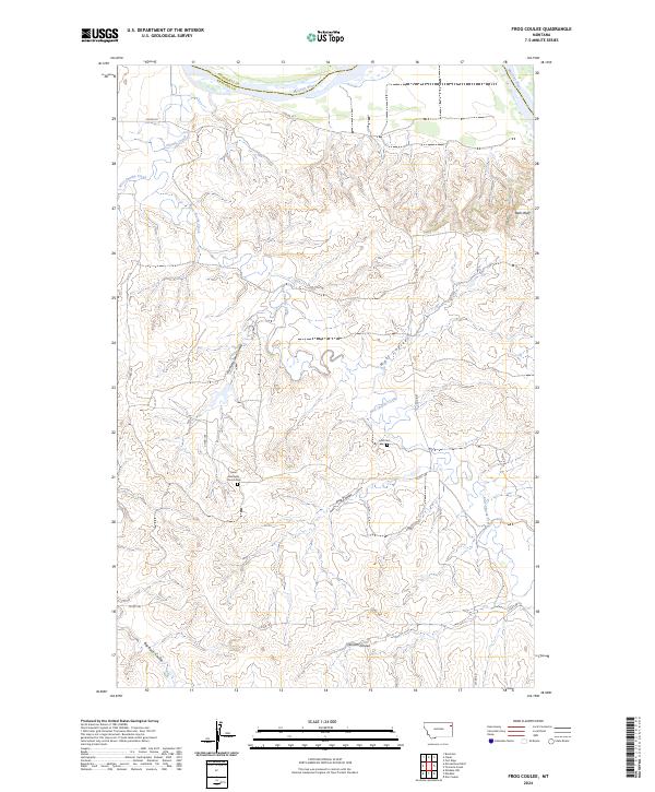 Frog Coulee, MT — USGS 7.5-minute topo (2024)