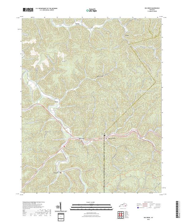 Big Creek, KY — USGS 7.5-minute topo (2022)