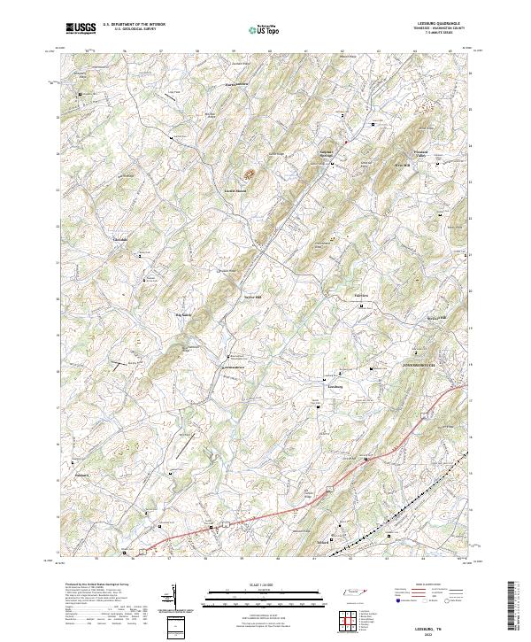 Leesburg, TN — USGS 7.5-minute topo (2022)