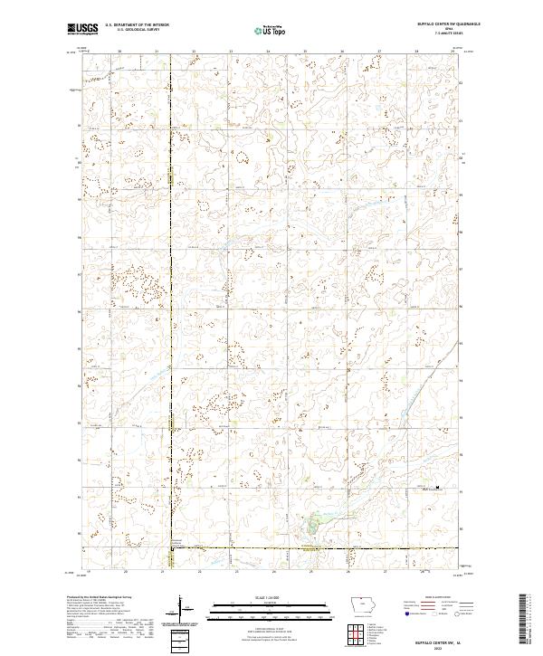 Buffalo Center SW, IA — USGS 7.5-minute topo (2022)