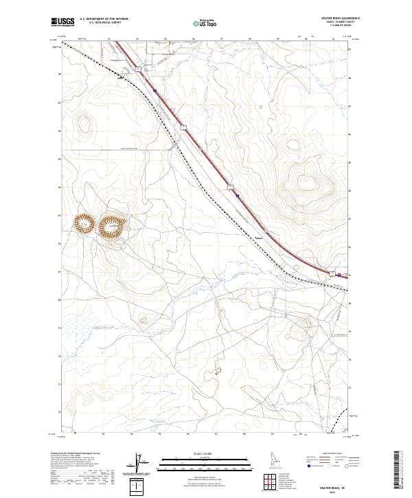 Crater Rings, ID — USGS 7.5-minute topo (2023)