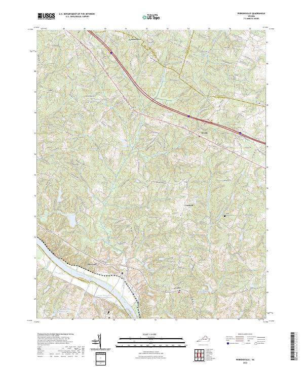 Perkinsville, VA — USGS 7.5-minute topo (2022)
