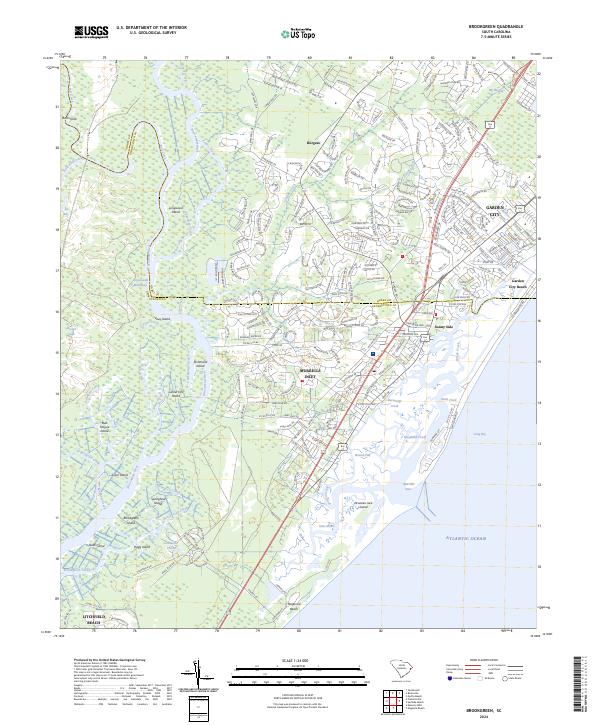 Brookgreen, SC — USGS 7.5-minute topo (2024)