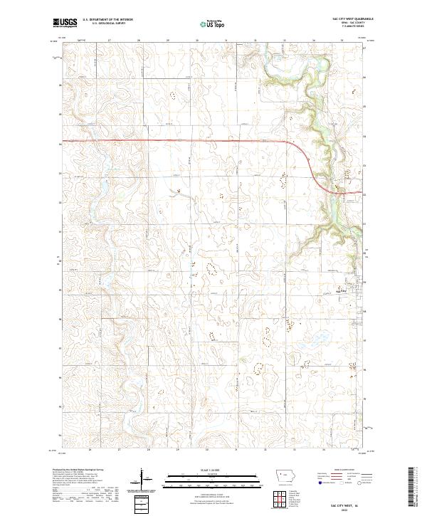 Sac City West, IA — USGS 7.5-minute topo (2022)