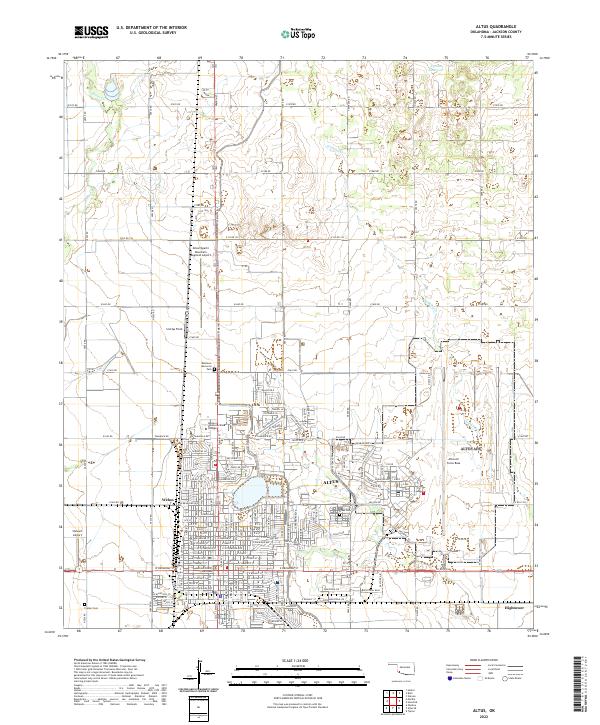 Altus, OK — USGS 7.5-minute topo (2022)