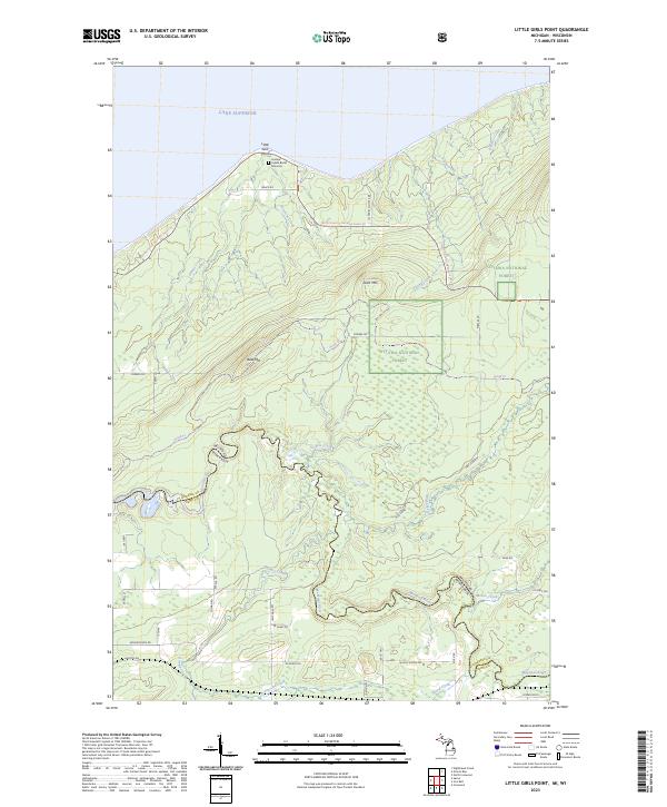 Little Girls Point, MI-WI — USGS 7.5-minute topo (2023)