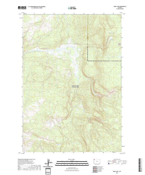 Mary Lake, WY — USGS 7.5-minute topo (2021)