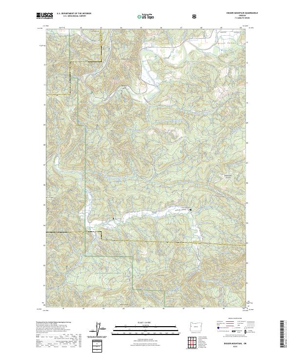 Digger Mountain, OR — USGS 7.5-minute topo (2023)