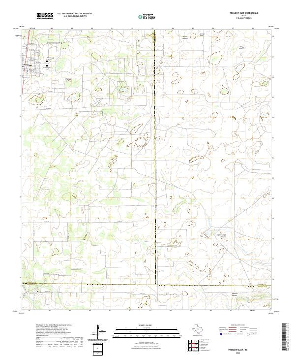 Premont East, TX — USGS 7.5-minute topo (2022)