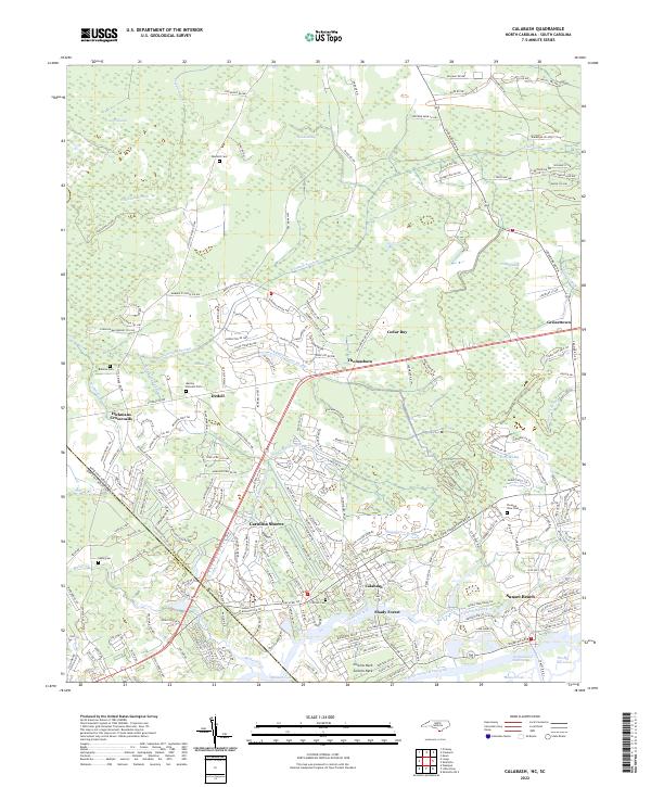 Calabash, NC-SC — USGS 7.5-minute topo (2022)