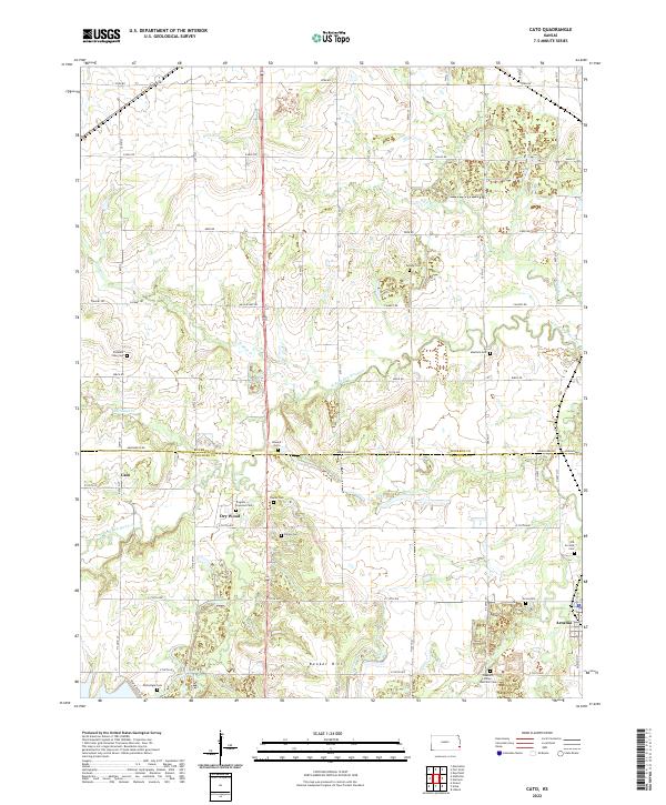 Cato, KS — USGS 7.5-minute topo (2022)