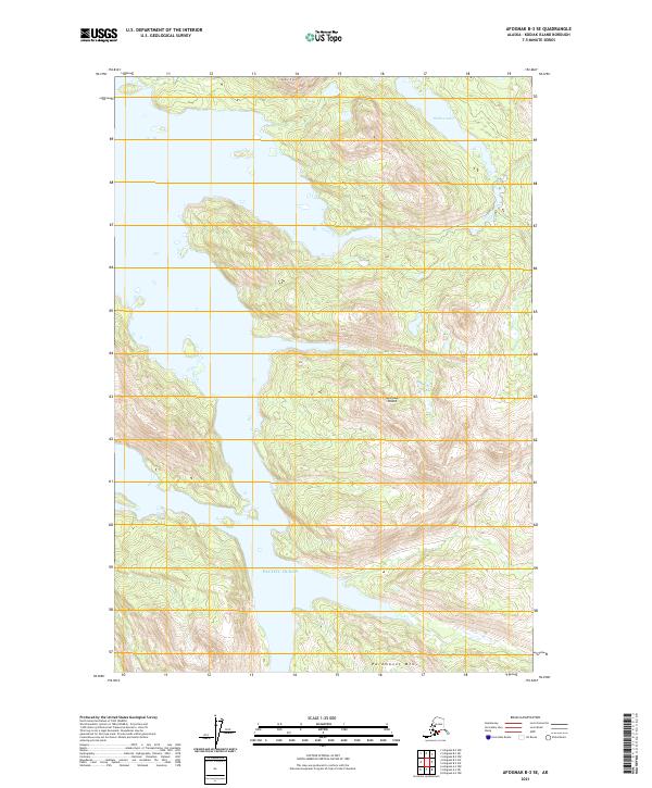 Afognak B-3 SE, AK — USGS 7.5-minute topo (2021)