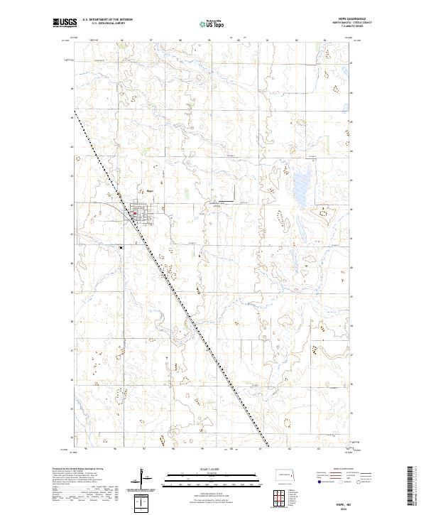 Hope, ND — USGS 7.5-minute topo (2024)