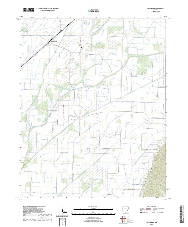 Delaplaine, AR — USGS 7.5-minute topo (2024)