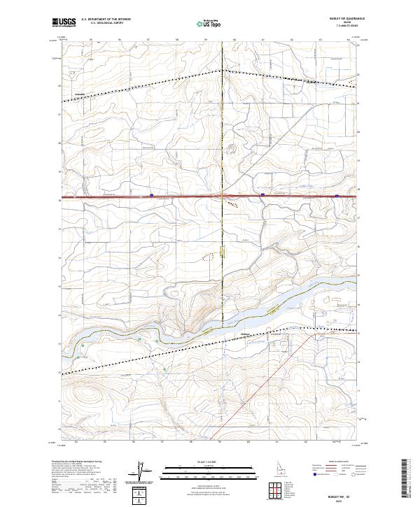 Burley SW, ID — USGS 7.5-minute topo (2023)