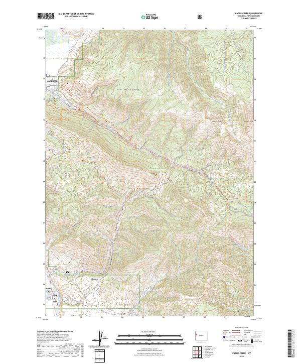Cache Creek, WY — USGS 7.5-minute topo (2023)