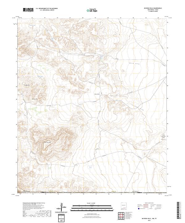 McVeigh Hills, NM-TX — USGS 7.5-minute topo (2023)