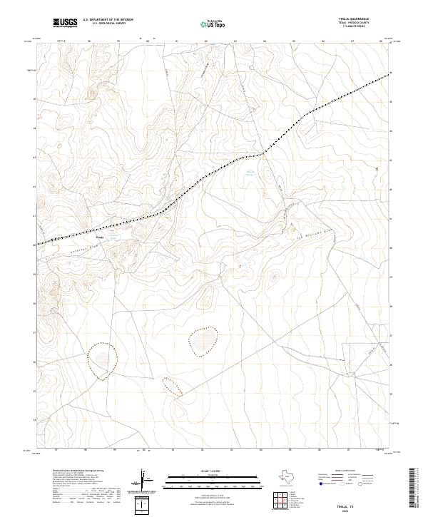 Tinaja, TX — USGS 7.5-minute topo (2022)