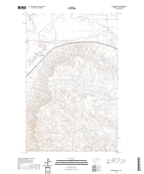 Robinson Ranch, MT — USGS 7.5-minute topo (2024)