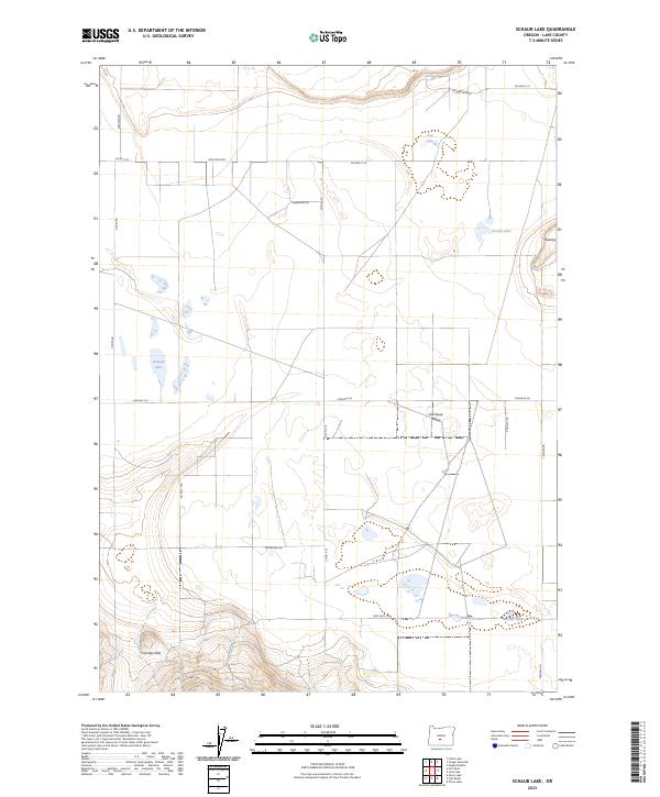 Schaub Lake, OR — USGS 7.5-minute topo (2023)