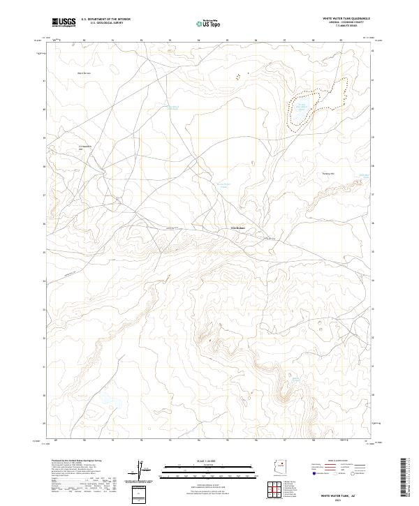 White Water Tank, AZ — USGS 7.5-minute topo (2021)