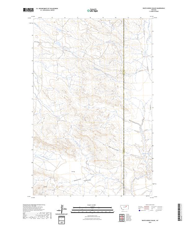 White Horse Coulee, MT — USGS 7.5-minute topo (2024)