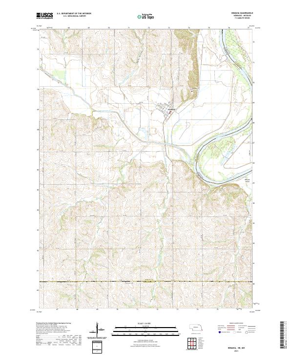 Nemaha, NE-MO — USGS 7.5-minute topo (2021)