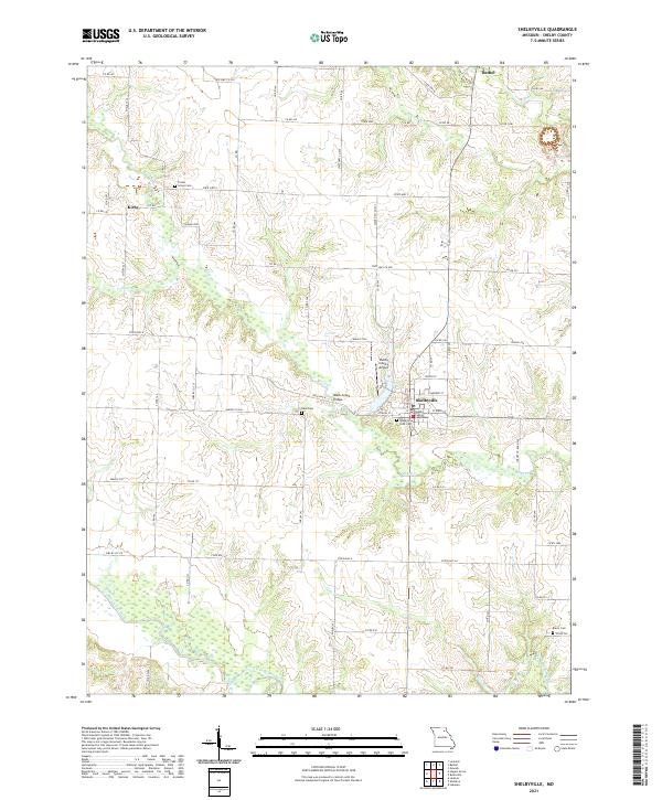 Shelbyville, MO — USGS 7.5-minute topo (2021)
