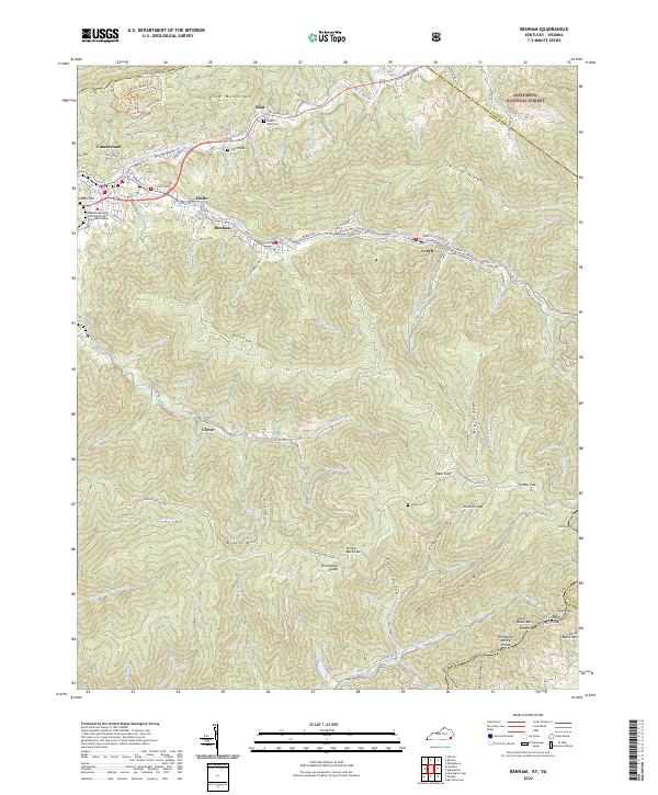 Benham, KY-VA — USGS 7.5-minute topo (2022)