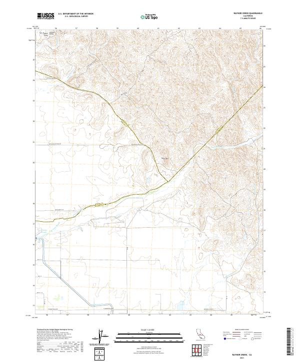 Raynor Creek, CA — USGS 7.5-minute topo (2021)