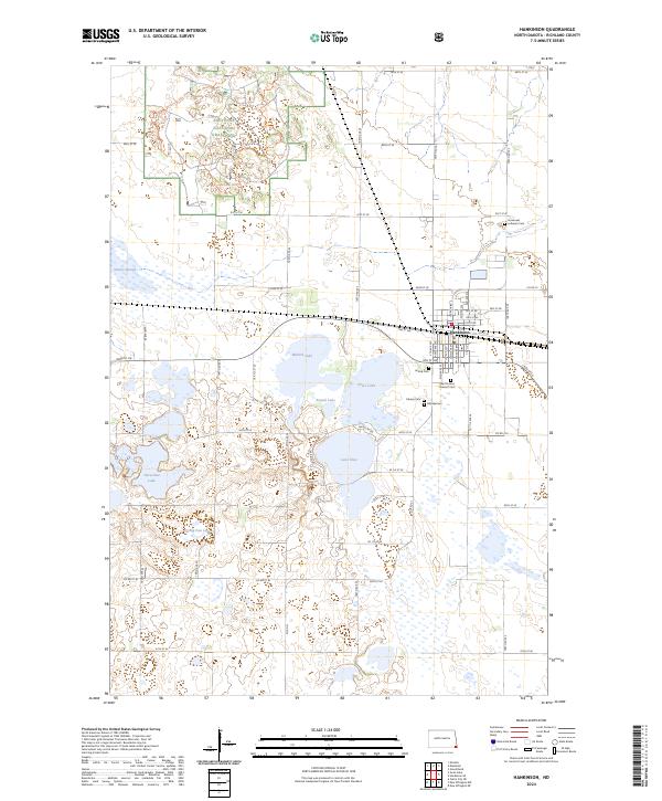 Hankinson, ND — USGS 7.5-minute topo (2024)
