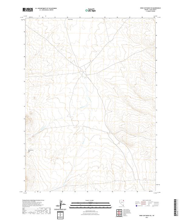Wine Cup Ranch SE, NV — USGS 7.5-minute topo (2021)