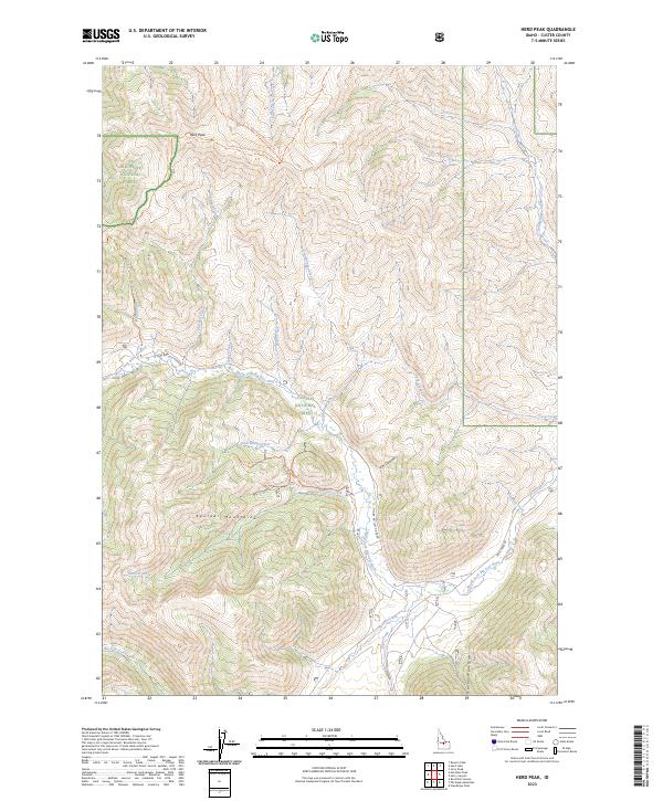 Herd Peak, ID — USGS 7.5-minute topo (2023)
