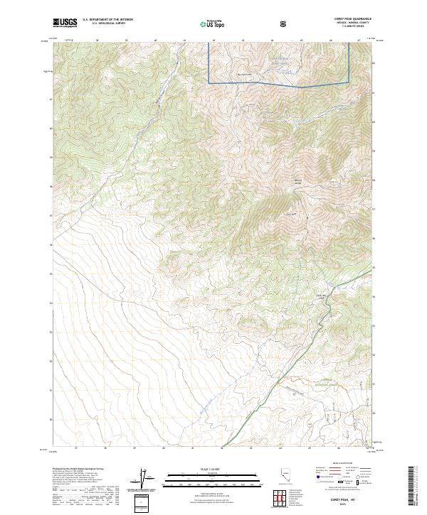 Corey Peak, NV — USGS 7.5-minute topo (2023)