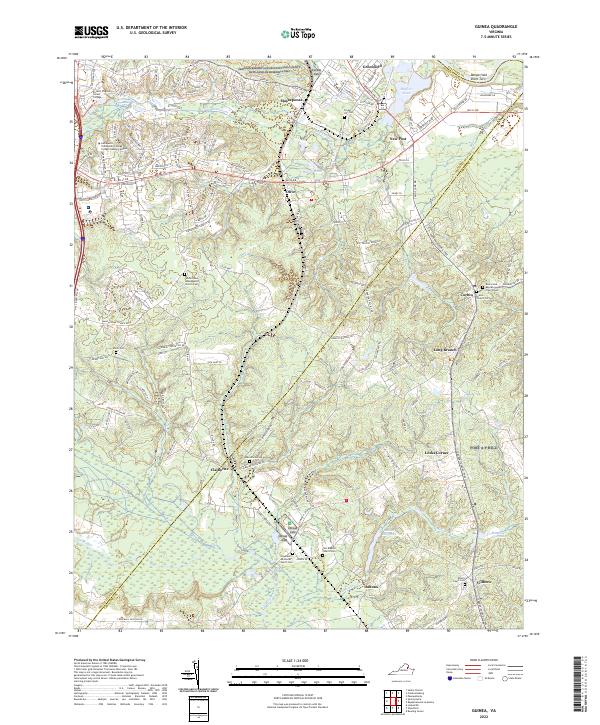 Guinea, VA — USGS 7.5-minute topo (2022)