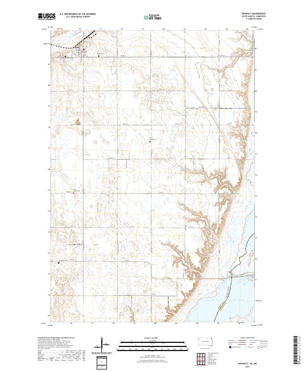 Rosholt, SD-MN — USGS 7.5-minute topo (2021)