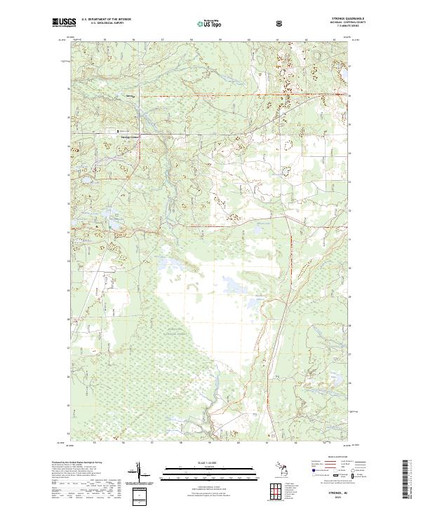 Strongs, MI — USGS 7.5-minute topo (2023)