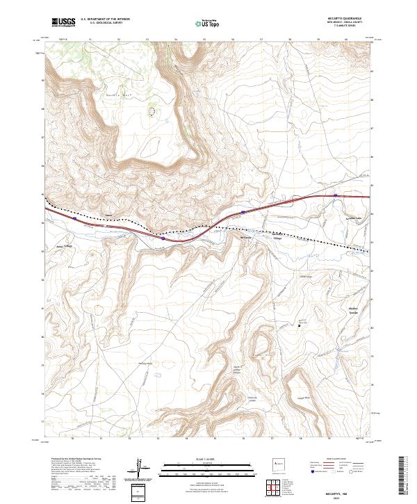 McCartys, NM — USGS 7.5-minute topo (2023)