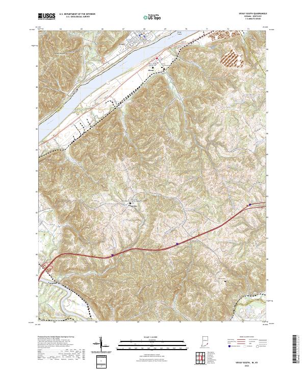 Vevay South, IN-KY — USGS 7.5-minute topo (2022)