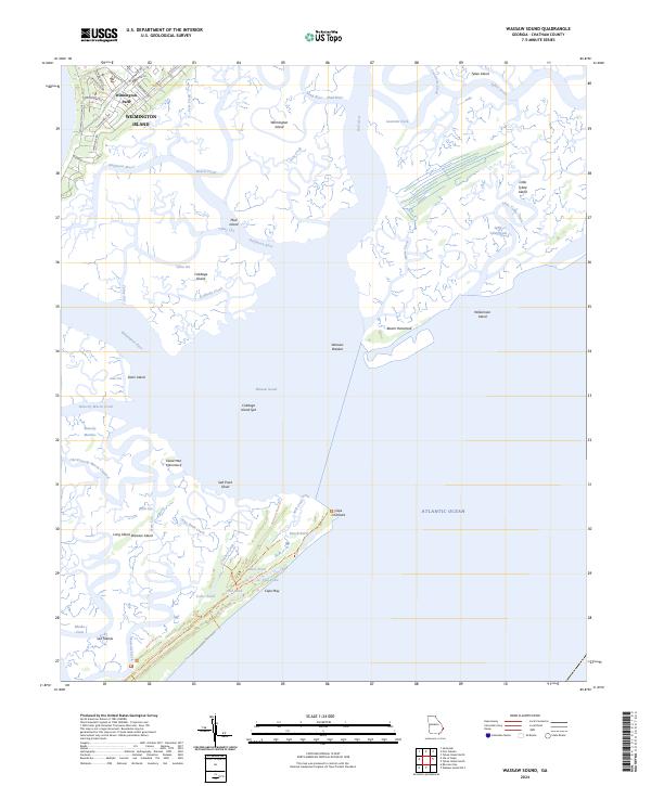 Wassaw Sound, GA — USGS 7.5-minute topo (2024)